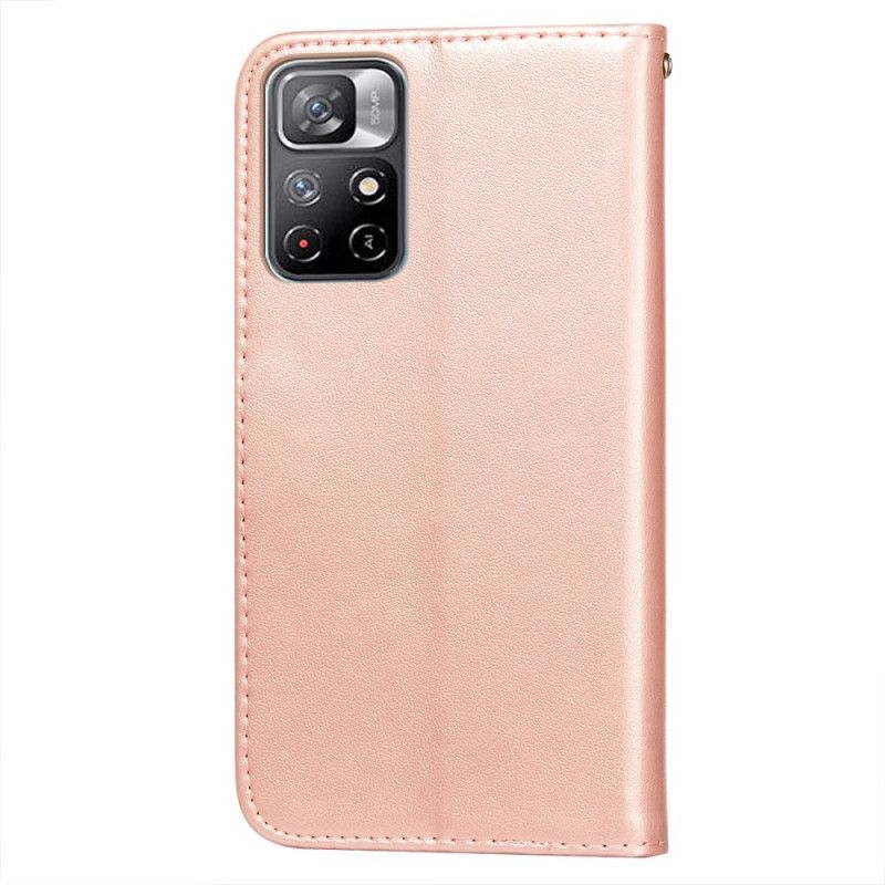 Flip Kotelot Xiaomi Redmi Note 11 / Poco M4 Pro 5g Pitsi- Ja Lootushihna