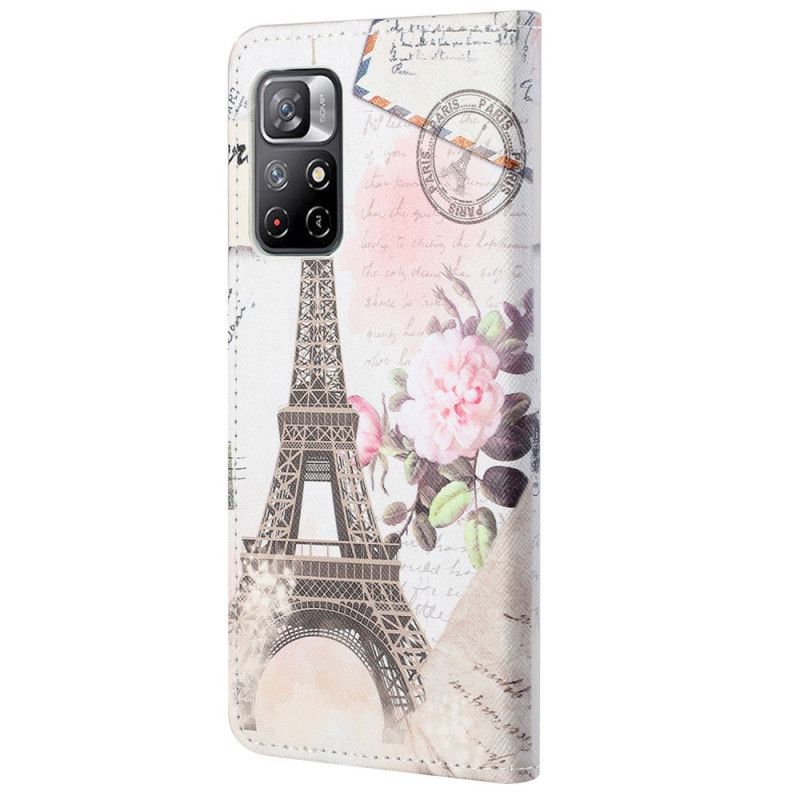 Flip Kotelot Xiaomi Redmi Note 11 / Poco M4 Pro 5g Retro Eiffel-torni