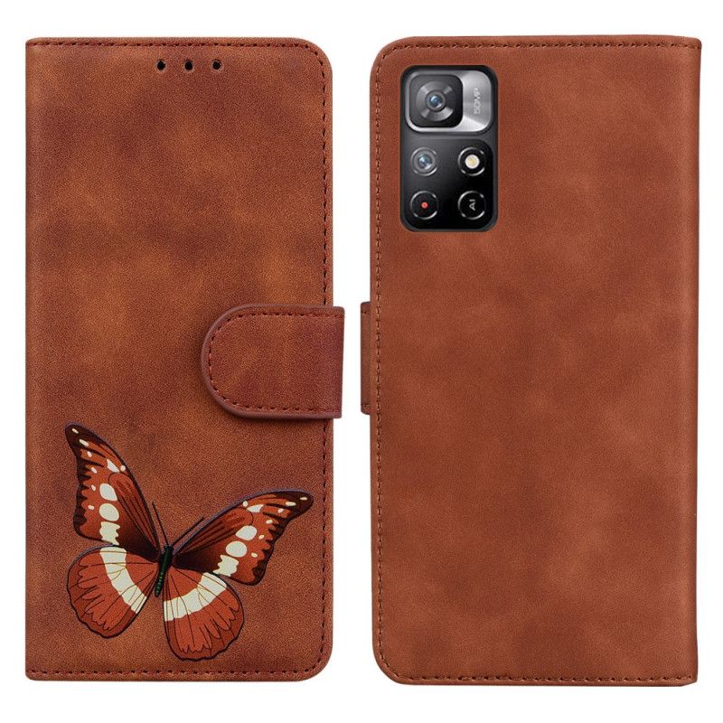 Flip Kotelot Xiaomi Redmi Note 11 / Poco M4 Pro 5g Skin-touch Butterfly