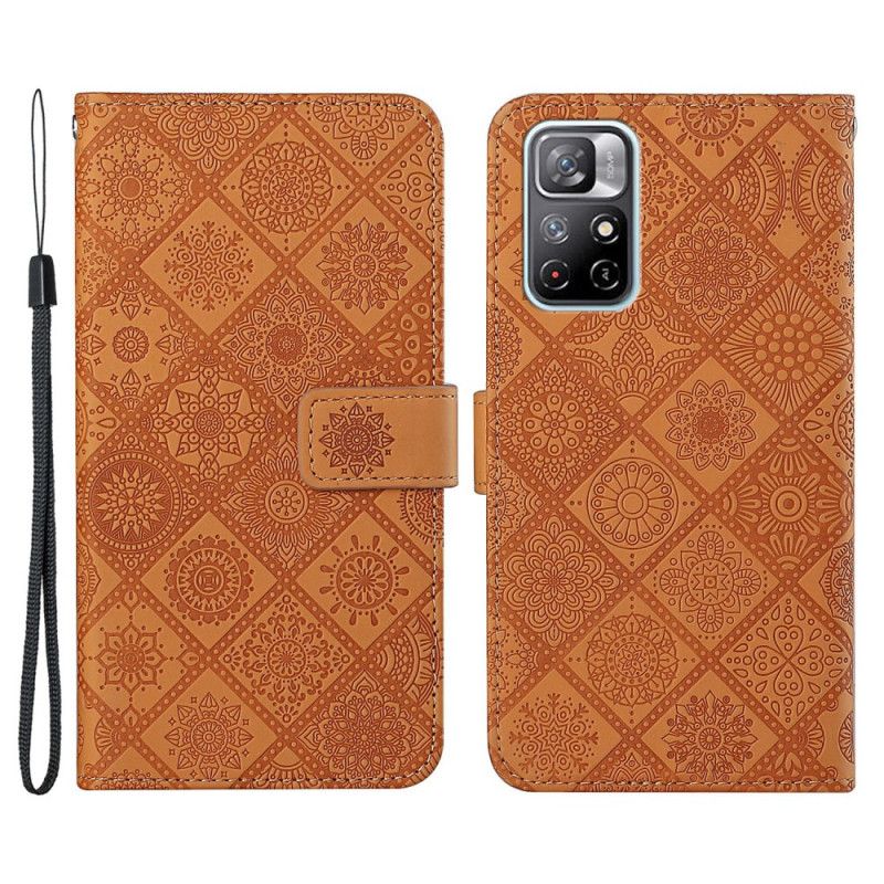 Flip Kotelot Xiaomi Redmi Note 11 / Poco M4 Pro 5g Tapetry Pattern Suojakuori