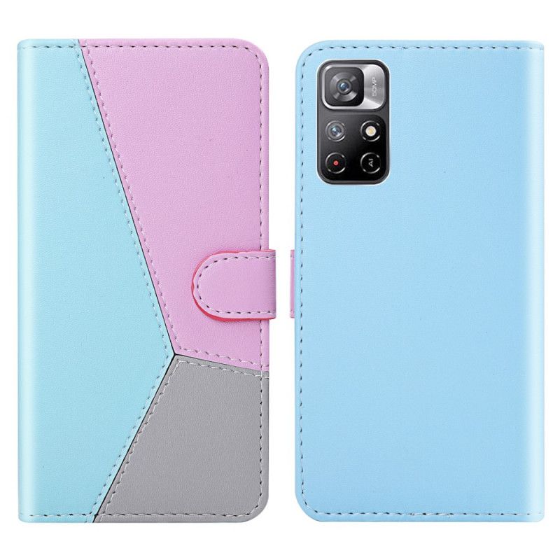 Flip Kotelot Xiaomi Redmi Note 11 / Poco M4 Pro 5g Tricolor Leather Effect