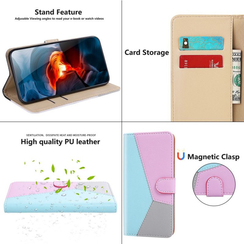 Flip Kotelot Xiaomi Redmi Note 11 / Poco M4 Pro 5g Tricolor Leather Effect