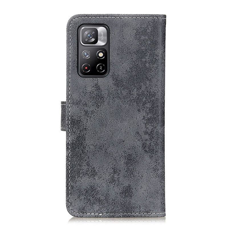 Flip Kotelot Xiaomi Redmi Note 11 / Poco M4 Pro 5g Vintage-nahkaefekti