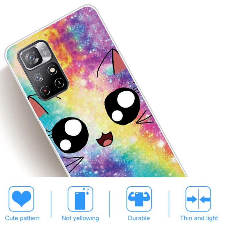 Kuori Xiaomi Redmi Note 11 / Poco M4 Pro 5g Cat Cartoon