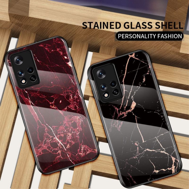 Kuori Xiaomi Redmi Note 11 / Poco M4 Pro 5g Marble Colors Tempered Glass