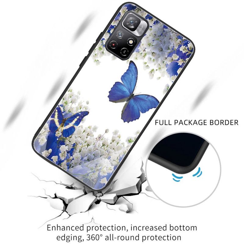 Kuori Xiaomi Redmi Note 11 / Poco M4 Pro 5g Tempered Glass Butterflies Design