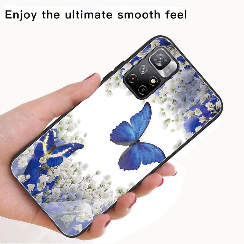 Kuori Xiaomi Redmi Note 11 / Poco M4 Pro 5g Tempered Glass Butterflies Design