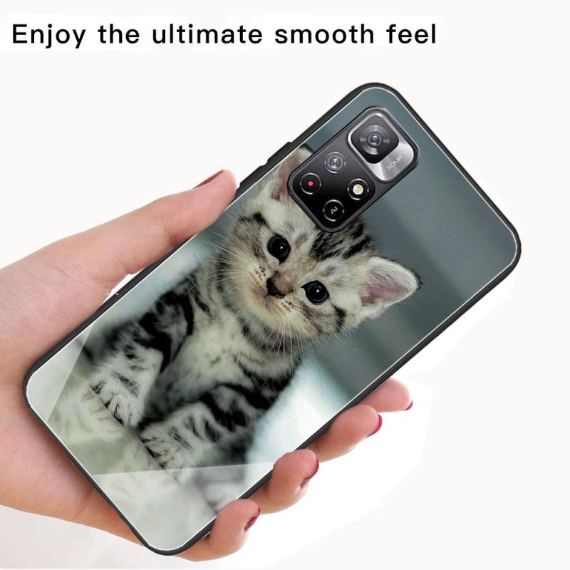 Kuori Xiaomi Redmi Note 11 / Poco M4 Pro 5g Tempered Glass Kitten