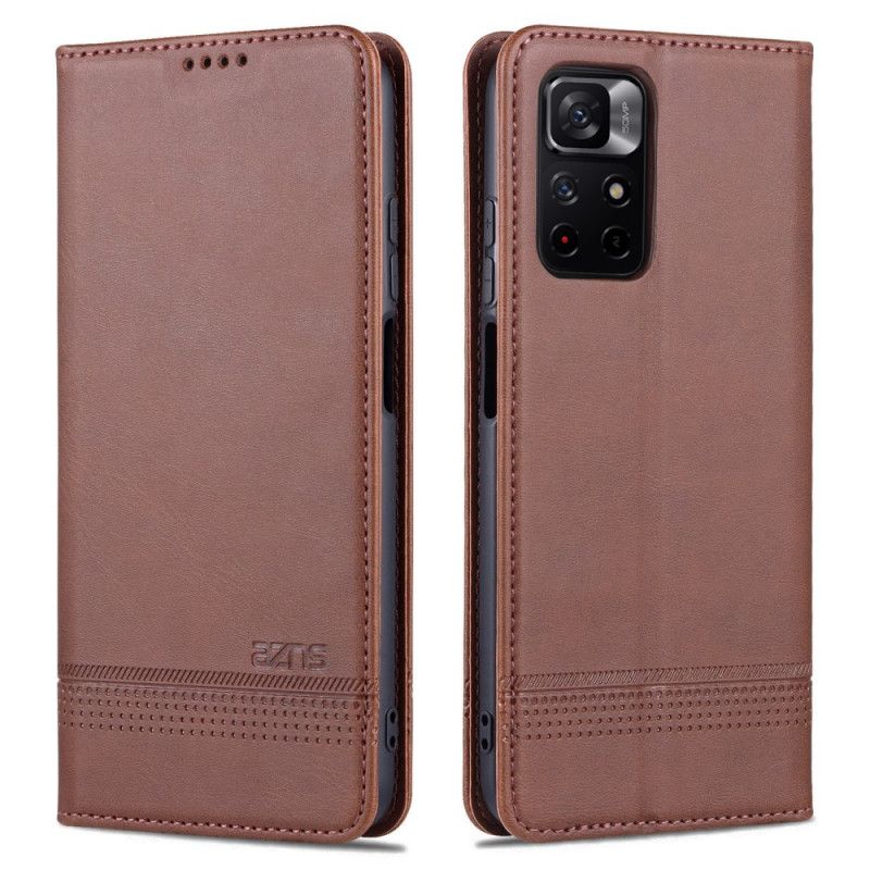 Nahkakuori Flip Kotelot Xiaomi Redmi Note 11 / Poco M4 Pro 5g Puhelinkuoret Azns Leather Style