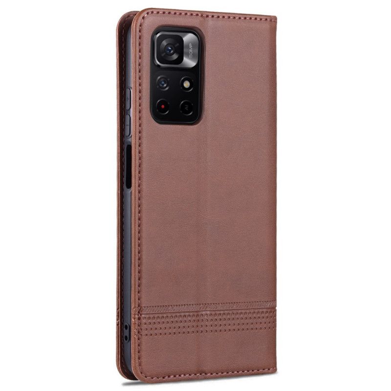 Nahkakuori Flip Kotelot Xiaomi Redmi Note 11 / Poco M4 Pro 5g Puhelinkuoret Azns Leather Style