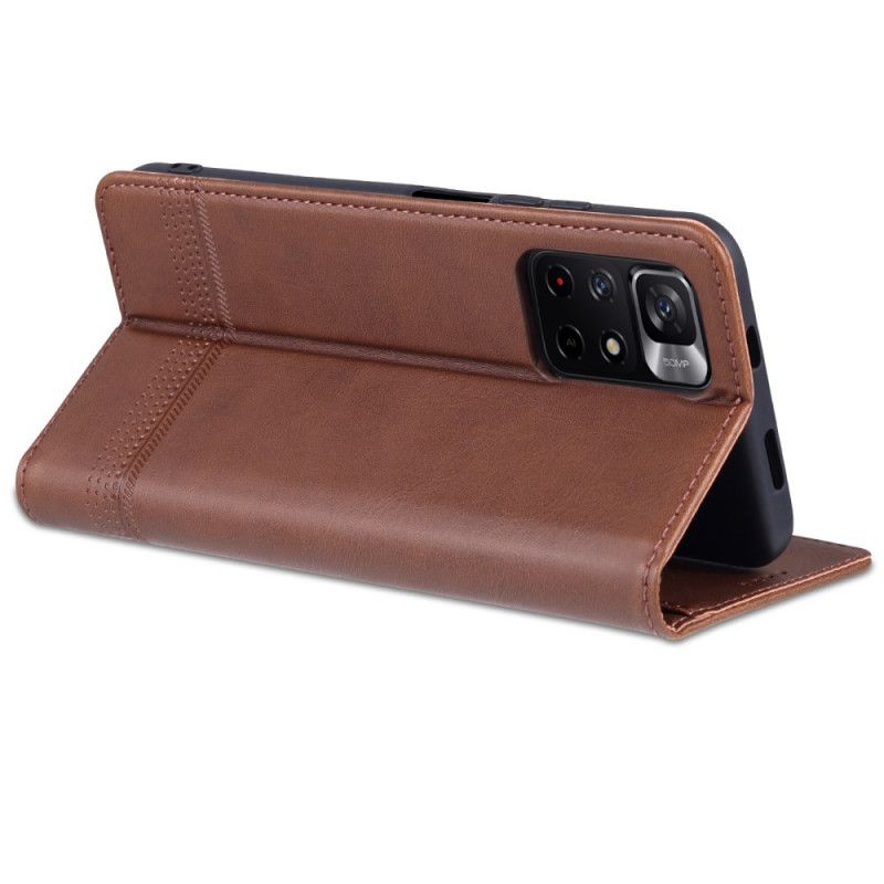 Nahkakuori Flip Kotelot Xiaomi Redmi Note 11 / Poco M4 Pro 5g Puhelinkuoret Azns Leather Style