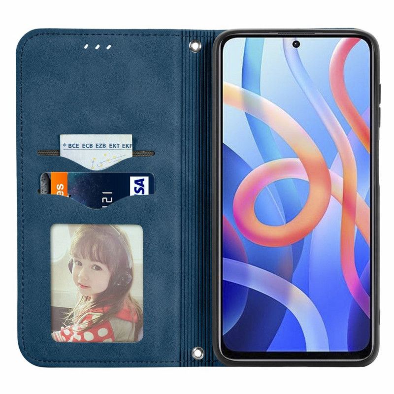 Nahkakuori Flip Kotelot Xiaomi Redmi Note 11 / Poco M4 Pro 5g Puhelinkuoret Skin-touch Classic