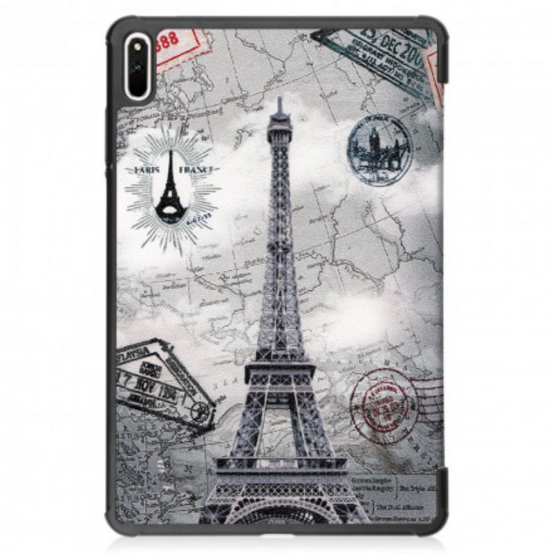 Smart Case Huawei Matepad 11 (2021) Retro Eiffel-torni