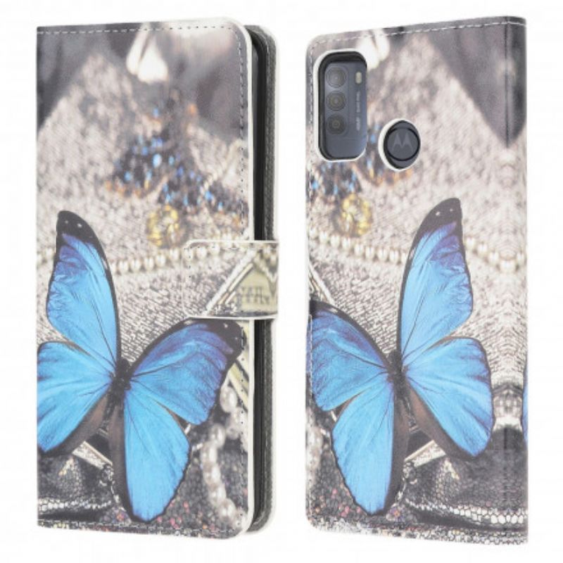 Flip Kotelot Moto G50 Blue Butterfly