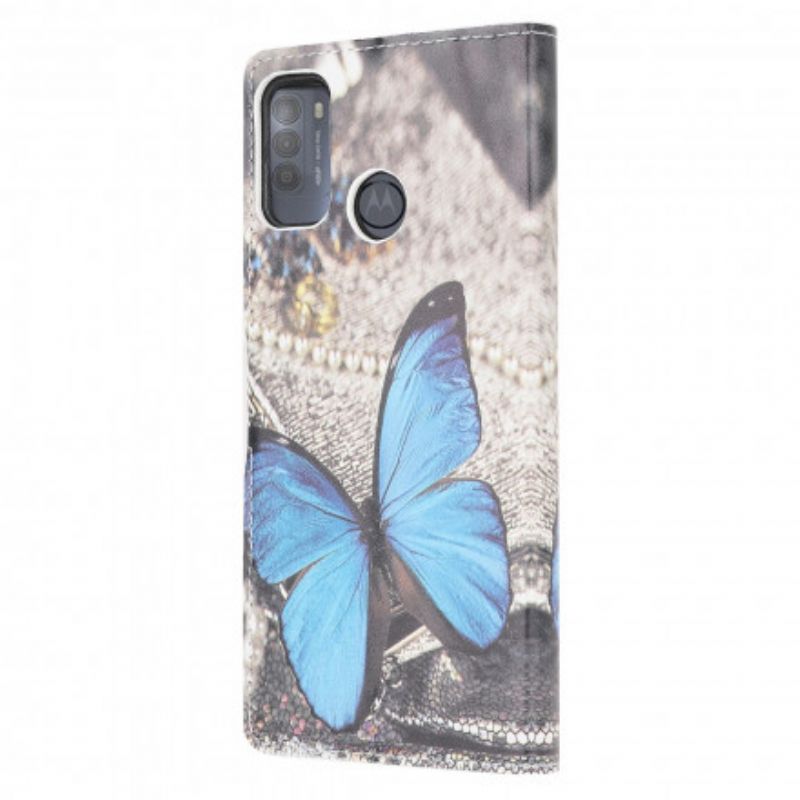 Flip Kotelot Moto G50 Blue Butterfly