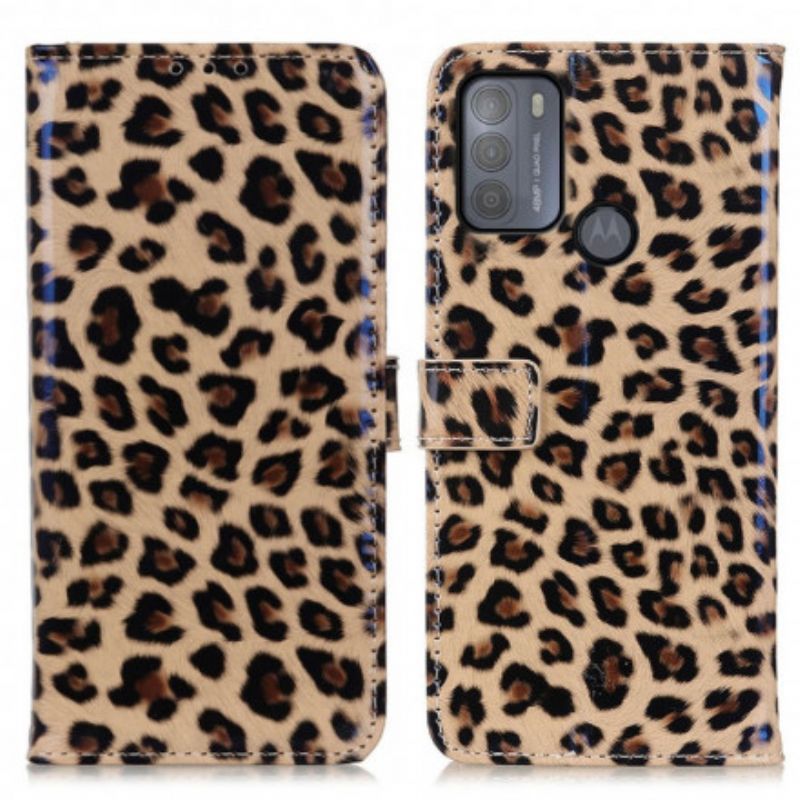 Flip Kotelot Moto G50 Leopard