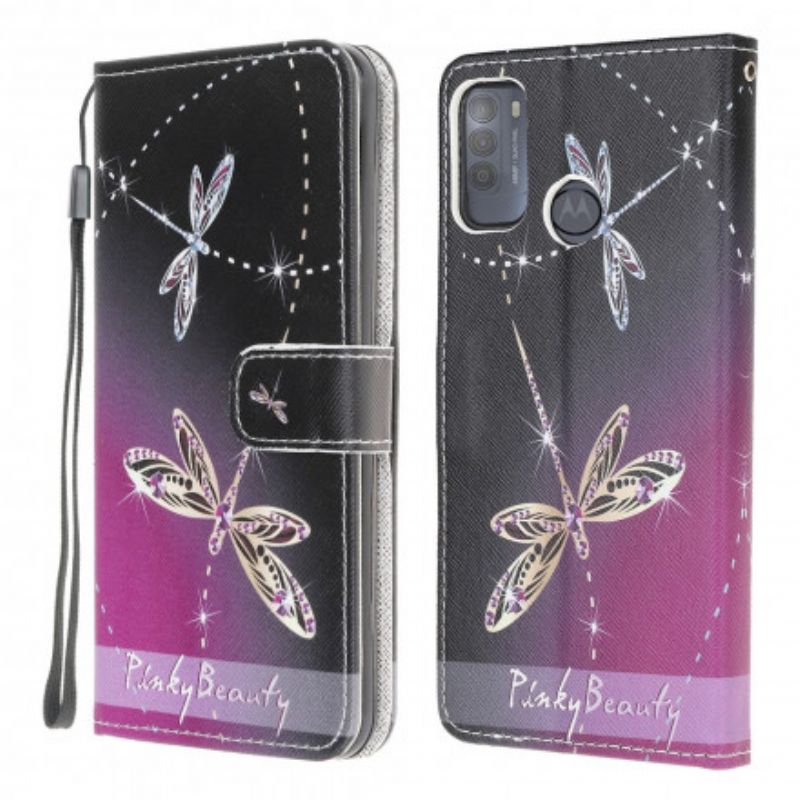 Flip Kotelot Moto G50 Thong Dragonflies Suojakuori