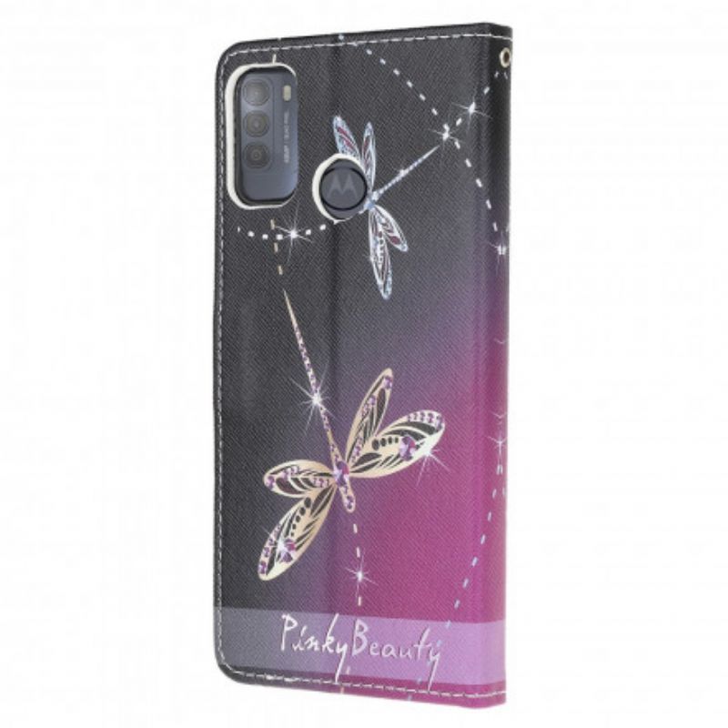 Flip Kotelot Moto G50 Thong Dragonflies Suojakuori