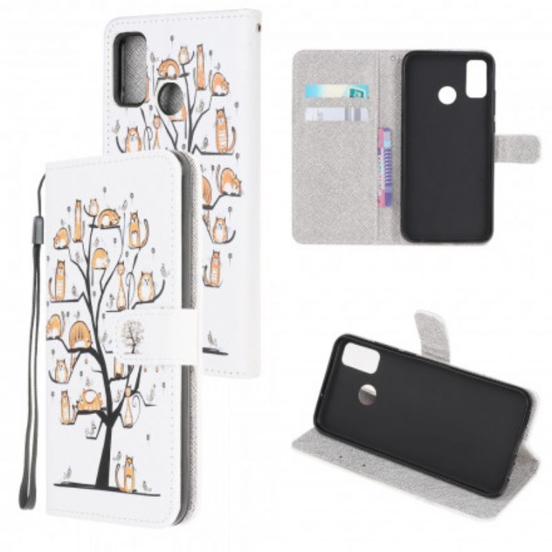 Kotelot Moto G50 Funky Cats Strappy