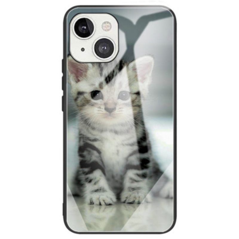 Kuori iPhone 14 Kitten Karkaistu Lasi