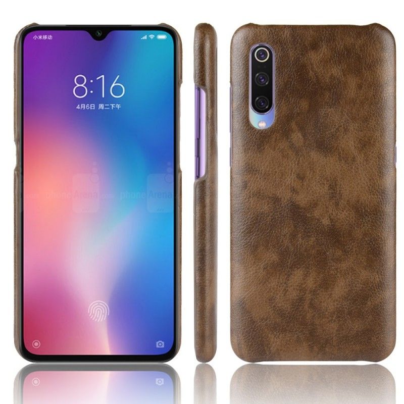 Kuori Xiaomi Mi 9 SE Musta Suorituskykyinen Litsi Nahkainen Vaikutus