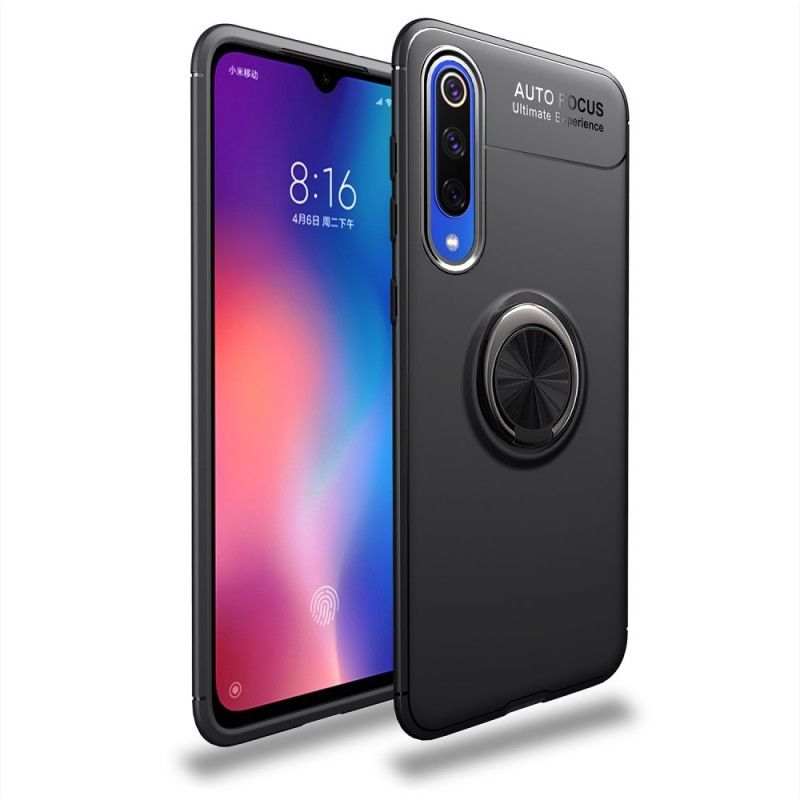 Kuori Xiaomi Mi 9 SE Punainen Musta Pyörivä Rengas Suojakuori