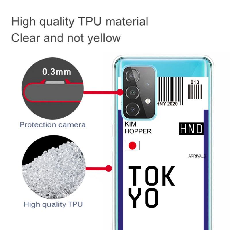 Case Kuoret Samsung Galaxy A32 5G Tummansininen Musta Puhelinkuoret Maihinnousukortti Tokio