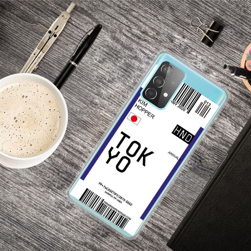 Case Kuoret Samsung Galaxy A32 5G Tummansininen Musta Puhelinkuoret Maihinnousukortti Tokio