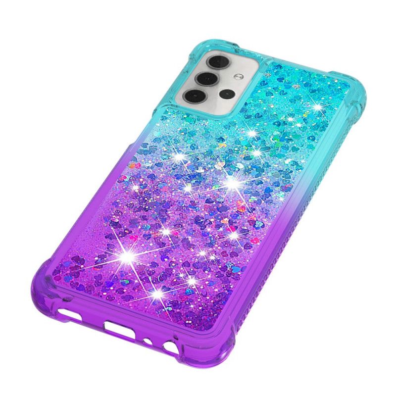 Case Kuoret Samsung Galaxy A32 5G Vaaleanpunainen Magenta Puhelinkuoret Värillinen Kimallus