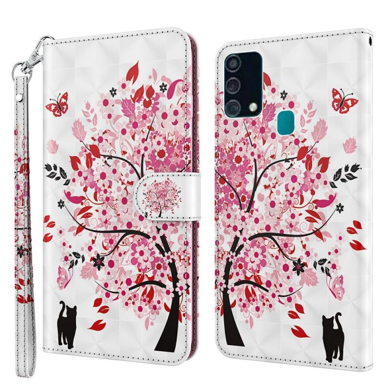 Flip Case Samsung Galaxy A32 5G Vaaleanpunainen Vaaleanpunainen Puu