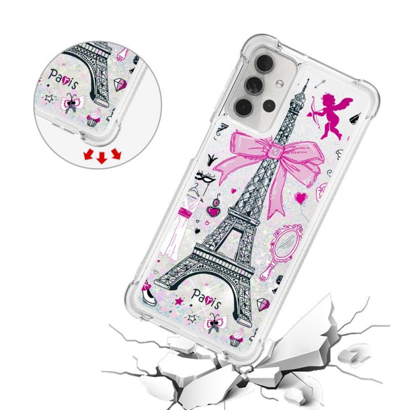 Kuori Samsung Galaxy A32 5G Eiffel-Tornin Kimallus