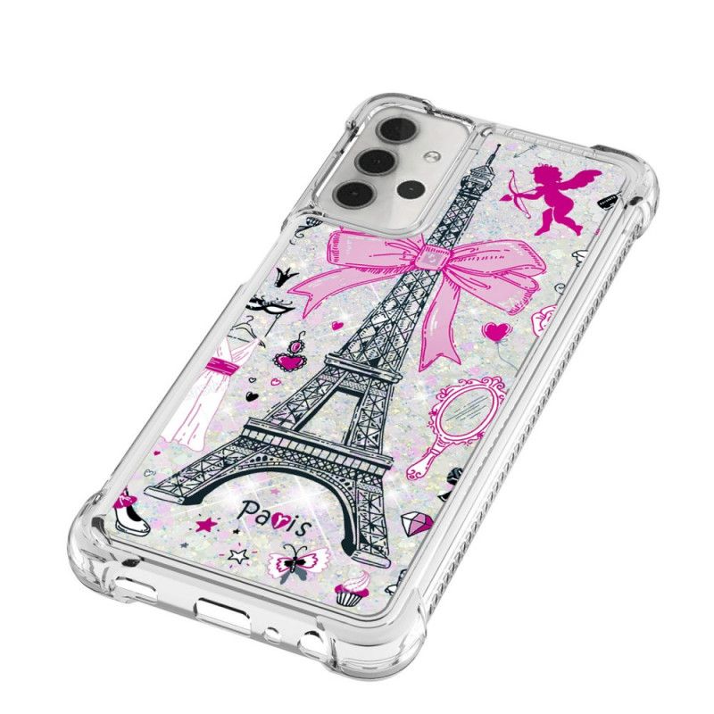 Kuori Samsung Galaxy A32 5G Eiffel-Tornin Kimallus