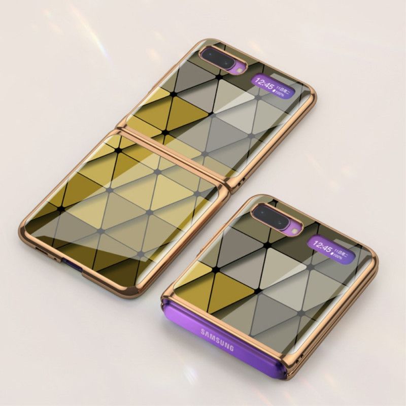 Case Kuoret Samsung Galaxy Z Flip Vihreä Punainen Puhelinkuoret Geometrinen Tyyli Gkk