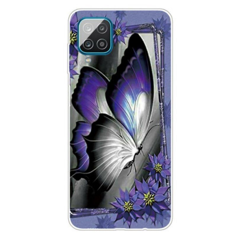 Case Samsung Galaxy M12 / A12 Kuninkaallinen Perhonen