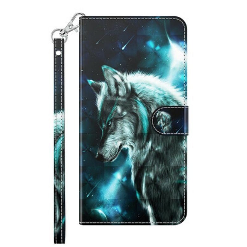 Nahkakotelo Samsung Galaxy M12 / A12 Majestic Wolf