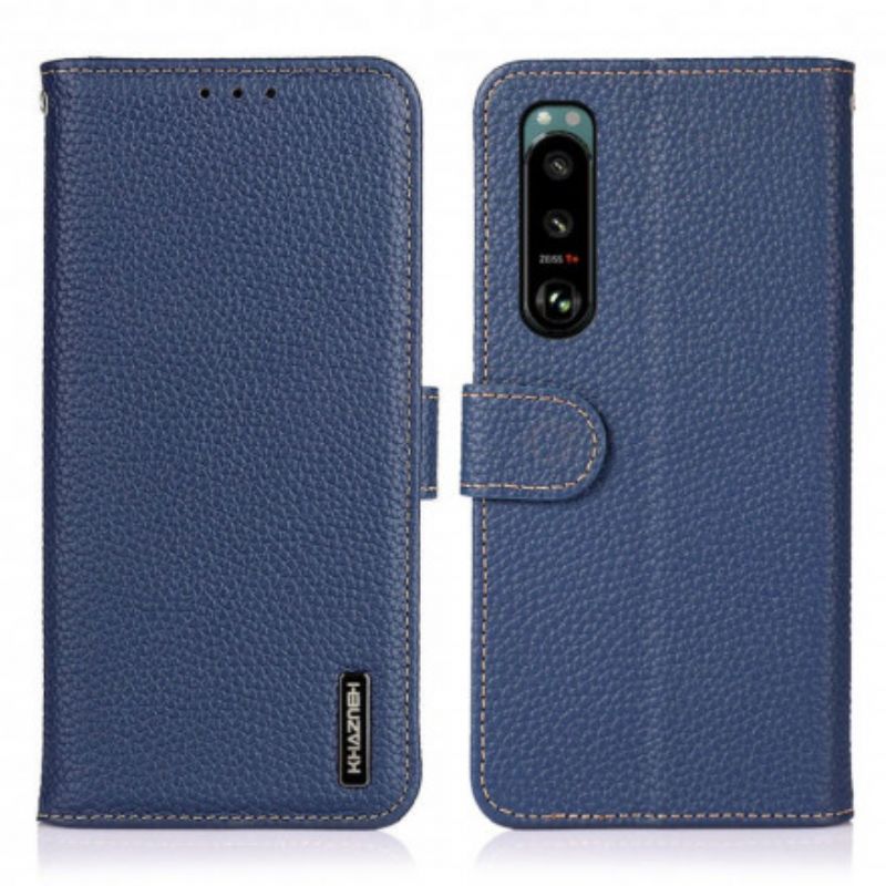 Flip Kotelot Sony Xperia 5 Iii Khazneh Lychee Leather