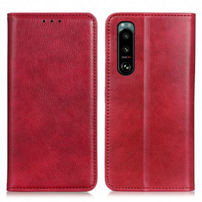 Flip Kotelot Sony Xperia 5 Iii Single Split Litch Leather