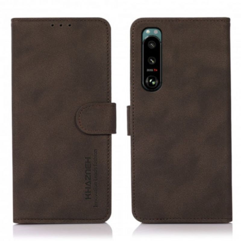 Kotelot Sony Xperia 5 Iii Puhelinkuoret Leather Effect Fashion Khazneh