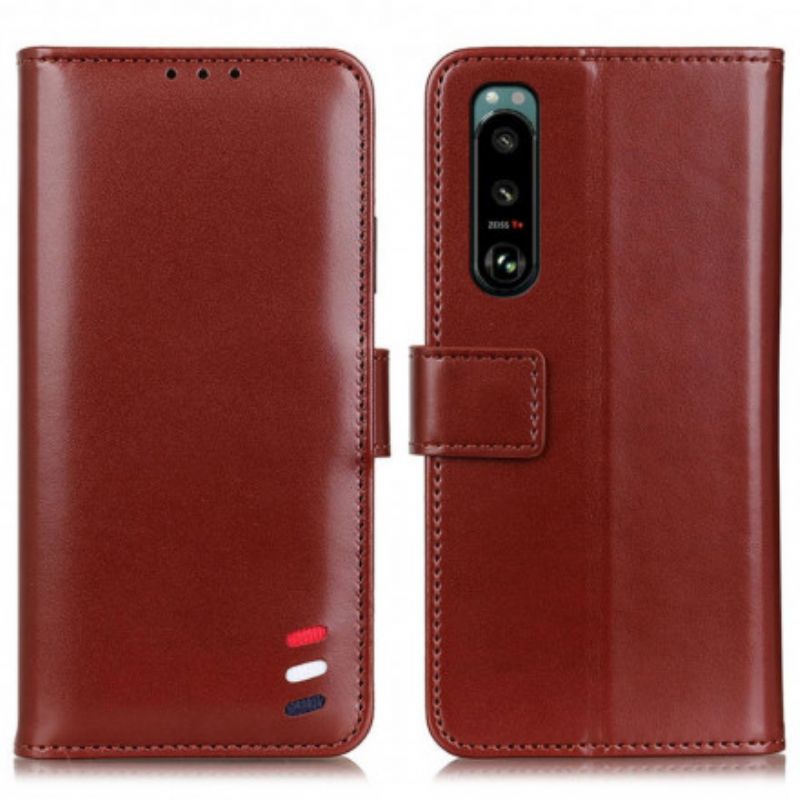 Kotelot Sony Xperia 5 Iii Tricolor Leather Effect