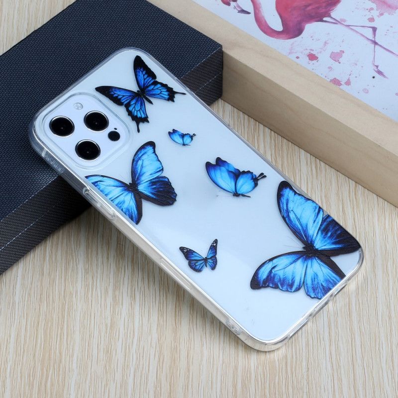 Case Kuoret iPhone 12 / 12 Pro Puhelinkuoret Sinisten Perhosten Lento