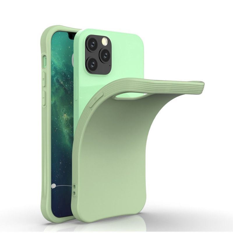 Case Kuoret iPhone 12 / 12 Pro Punainen Musta Puhelinkuoret Taipuisa Matto Silikoni