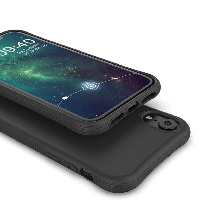 Case Kuoret iPhone XR Vaaleanpunainen Musta Puhelinkuoret Korkealaatuinen Matta Silikoni