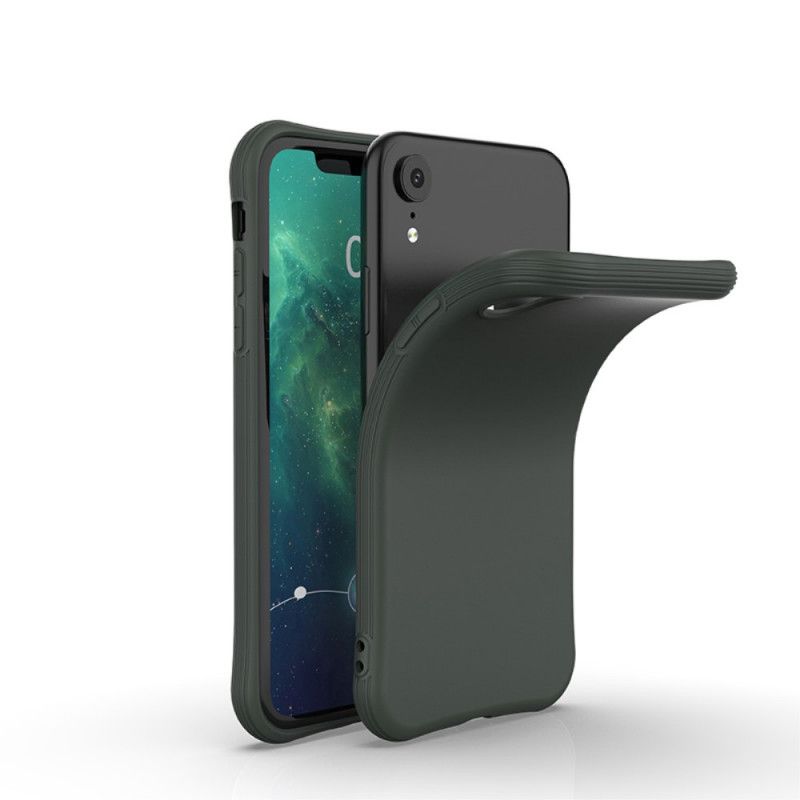 Case Kuoret iPhone XR Vaaleanpunainen Musta Puhelinkuoret Korkealaatuinen Matta Silikoni