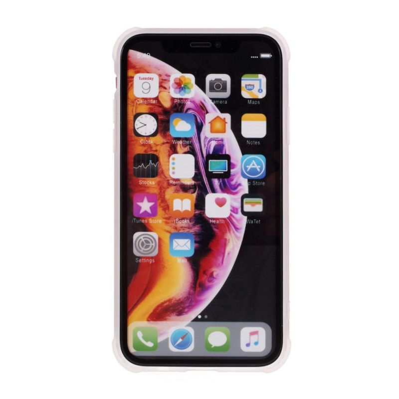 Case Kuoret iPhone XR Vaaleanpunainen Valkoinen Puhelinkuoret Marmorigeometria