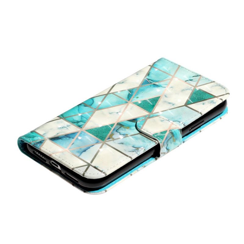 Flip Case iPhone XR Marmoriset Valopisteet Nauhoilla