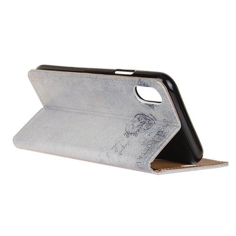 Flip Case iPhone XR Matkustava Kissa