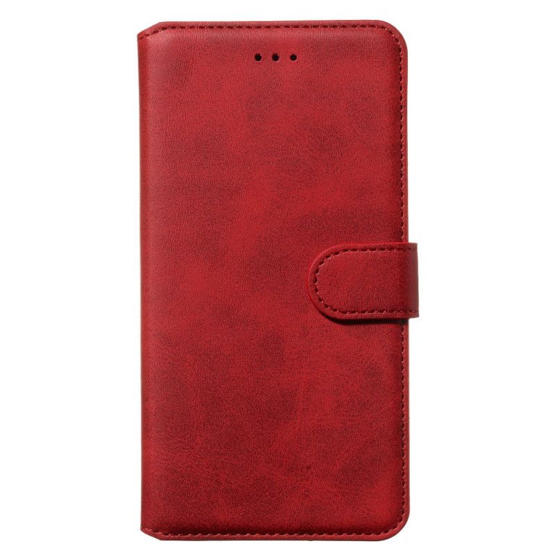 Flip Case iPhone XR Punainen Musta Matta Nahkaa