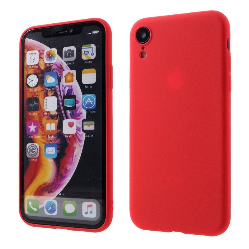 Kuori iPhone XR Harmaa Musta Matto Silikoni