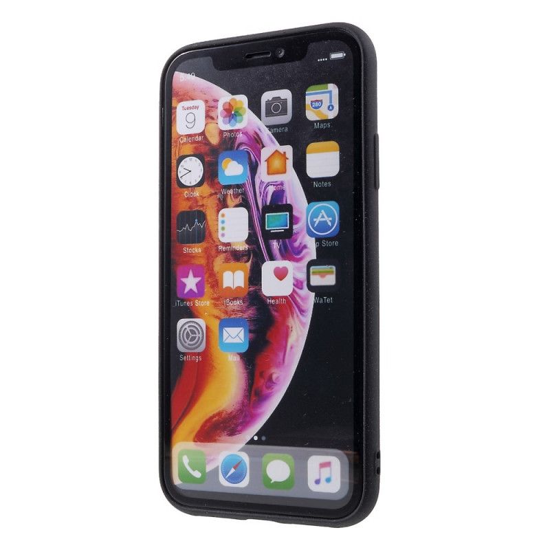 Kuori iPhone XR Harmaa Musta Matto Silikoni