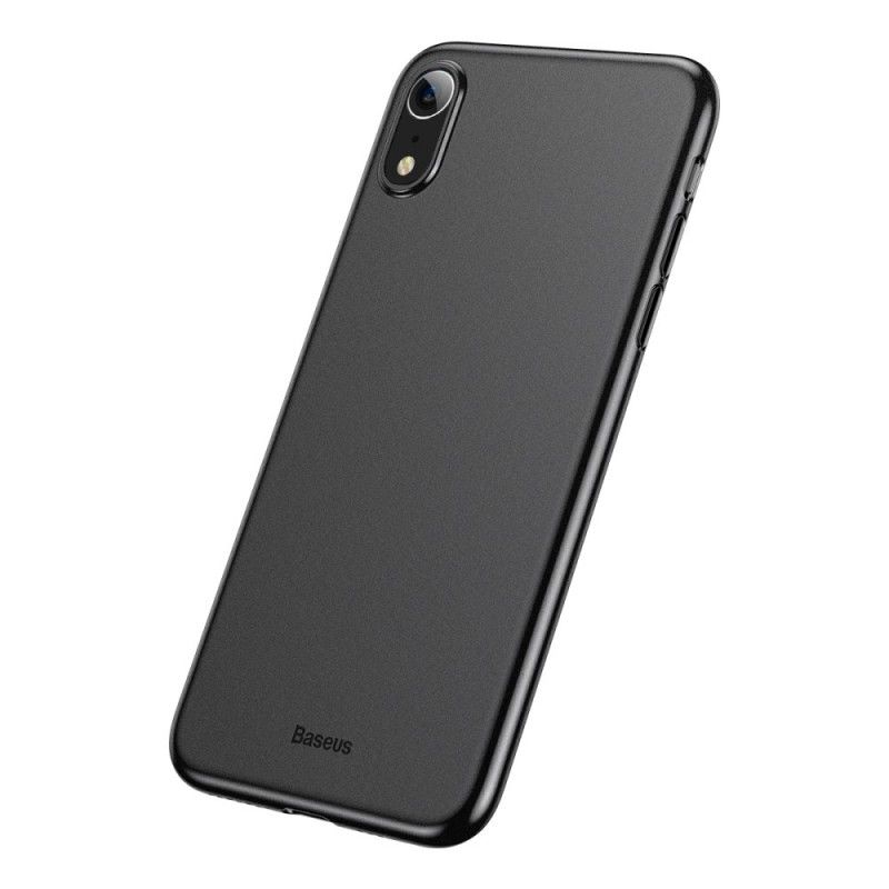 Kuori iPhone XR Läpinäkyvä Musta Peruskumppani